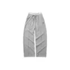 Solid Color Casual Loose Sports Pants “Black Grey”