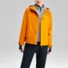Solid Color Zipper 3-In-1 Jacket “Orange Teal”