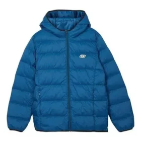 Solid Logo Printed Short Hooded Down Jacket “Blue Teal Green”