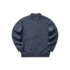 Solid Pattern Zip Jacket “Black”