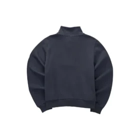 Sport Casual Loose Knit Crew Sweatshirt “Black”