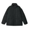 Sport Lifestyle Series Letter Printed Zip-up Down Jacket “Black White Green”