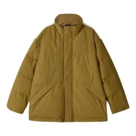 Sport Lifestyle Series Letter Printed Zip-up Down Jacket “Tan”