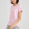 Sports Round Neck Casual Short Sleeve Pink