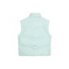 Stand-up Collar Woven Hooded Down Vest “Black Blue White”