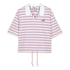 Stripe Polo Shirt “Pink White”