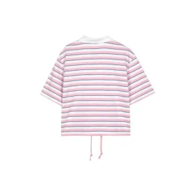 Stripe Polo Shirt “Pink White”