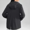 Stroll Series Logo Casual Hooded Woven Jacket “Black”