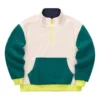 Stroll Series Stand Collar Reversible Pullover Sweatshirt “Beige Green Black Yellow”