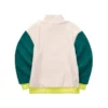 Stroll Series Stand Collar Reversible Pullover Sweatshirt “Beige Green Black Yellow”