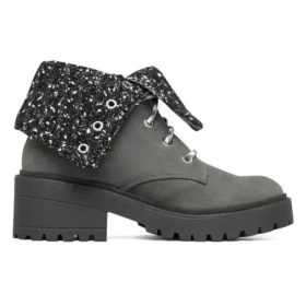Teen Spirit Knit Buzz Ankle Boot “Black Charcoal”