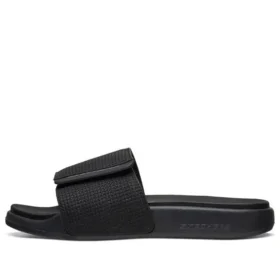 Velcro Flat Heel Sports Slippers Black