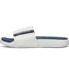 Velcro Outdoor Flat Heel Sports Slippers White Blue