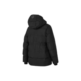 Warm Mid-Length Hooded Down Jacket “Black”