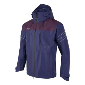 Woven Hooded Jacket “Navy Burgundy”