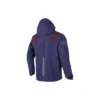 Woven Hooded Jacket “Navy Burgundy”