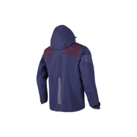 Woven Hooded Jacket “Navy Burgundy”