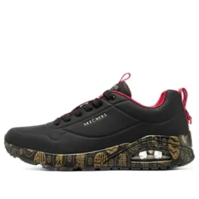 Year of the Rabbit Uno Celebrat-Airy Athletic Sneakers “Black Red”