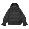 Zip-up Hooded Long Sleeve Down Jacket “Black”