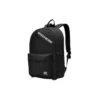 Zipper Closure Large Capacity Fabric Backpack “Black White”