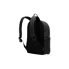 Zipper Closure Large Capacity Fabric Backpack “Black White”